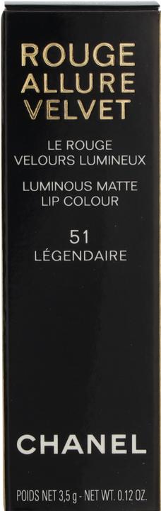 Image du produit Chanel Rouge Allure Velv Lumin Matte Lip No 51 (51, Légendaire)