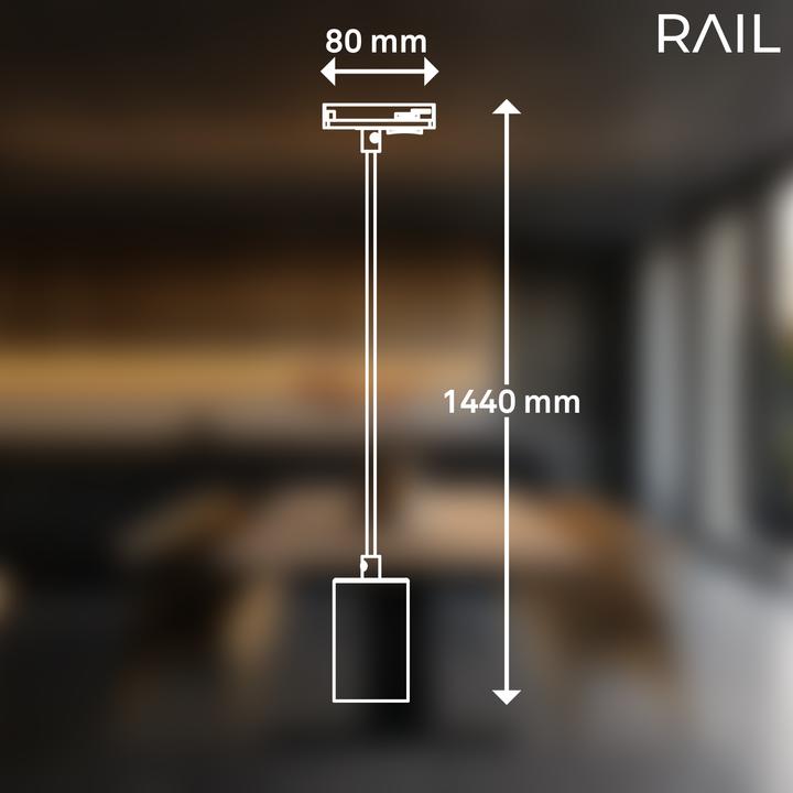 Immagine prodotto Briloner HV-Stromschienensystem - LED-Pendelleuchte, Schwarz, 1xGU10 exkl. Leuchtmittel (GU10)