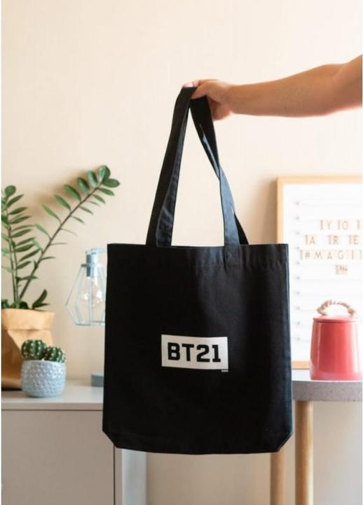 Image du produit BT21 - Sac à provisions en tissu 28x40 cm (Noir)