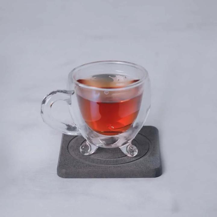 Actual product image Moonstone Alba Glass Coaster light grey (1 x, Glass coaster)