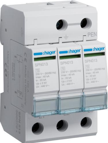 Hager SPN513 Surge arrester 3P