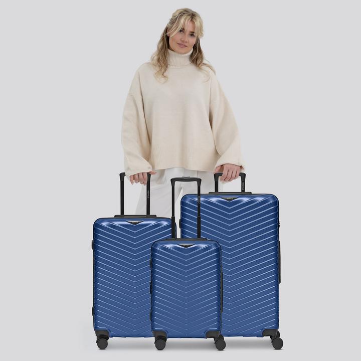 Actual product image Redolz Essentials 18 4-wheel suitcase set 3-piece with stretch fold (120 l)