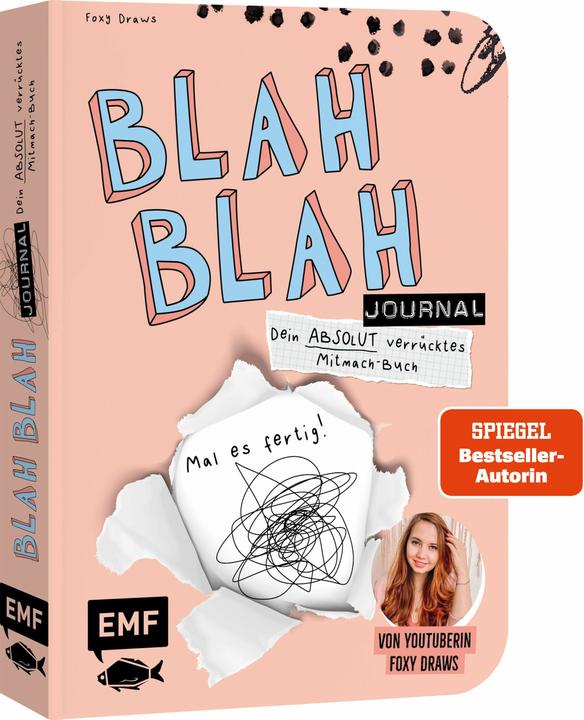 Actual product image Blah Blah Journal - Band 2 - Dein absolut verrücktes Mitmach-Buch - Mal es fertig! Von YouTuberin Fo (German, Foxy Draws, 2024)