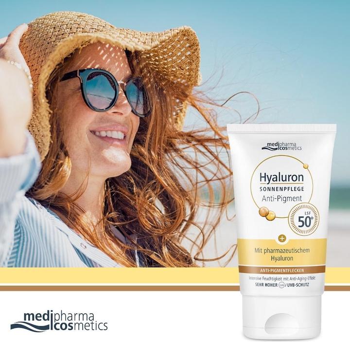 Produktbild Dr. Theiss Hyaluron Sonnenp. Gesicht Anti-Pig.&Anti-Age LSF50, 50 ml CRE (Sonnencreme Gesicht, SPF 50+, 50 ml)