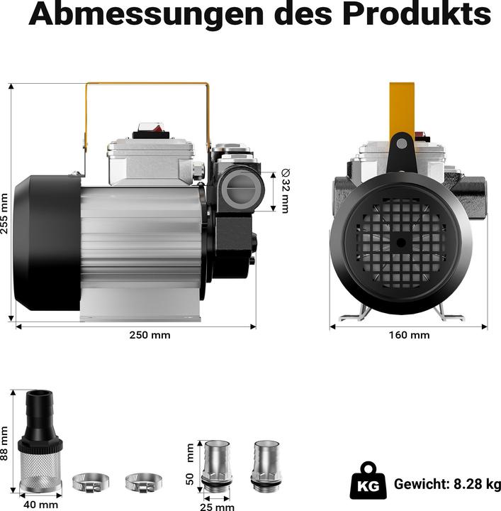 Actual product image Wiltec Heating oil and diesel pump type04011 230V/550W 20-60l/min self-priming