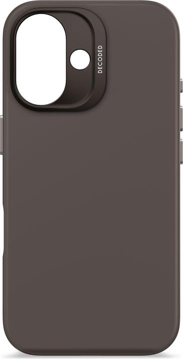 Actual product image Decoded AntiMicrobial Silicone Backcover with MagSafe for iPhone 16 - Dark Brown (Apple iPhone 16)