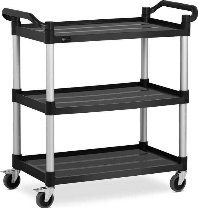 Royal Catering Servierwagen Teewagen Küchenwagen Gastro 3 Borde 4 Räder bis 90 kg