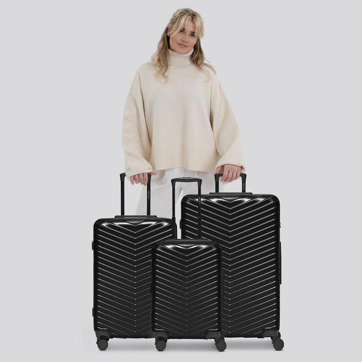 Actual product image Redolz Essentials 18 4-wheel suitcase set 3-piece with stretch fold (226 l)