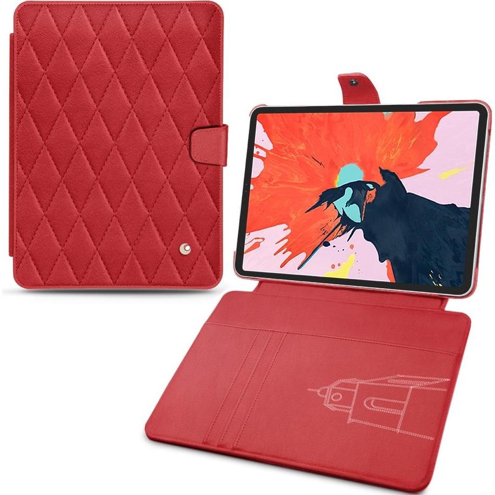 Noreve Lederschutzhülle Wallet (iPad Pro 11 2018 (1. Gen)), Tablet Hülle, Rot