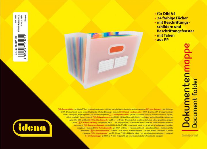Image du produit Idena Porte-documents A4 24 compartiments transparent (A4)