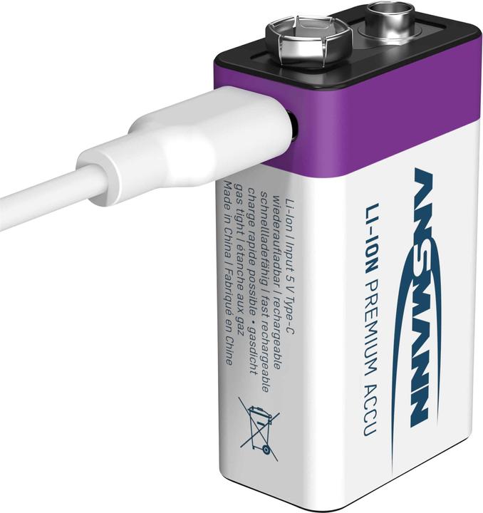 Produktbild Ansmann Premium Rechargeable (1 Stk., 9V Block, 400 mAh)