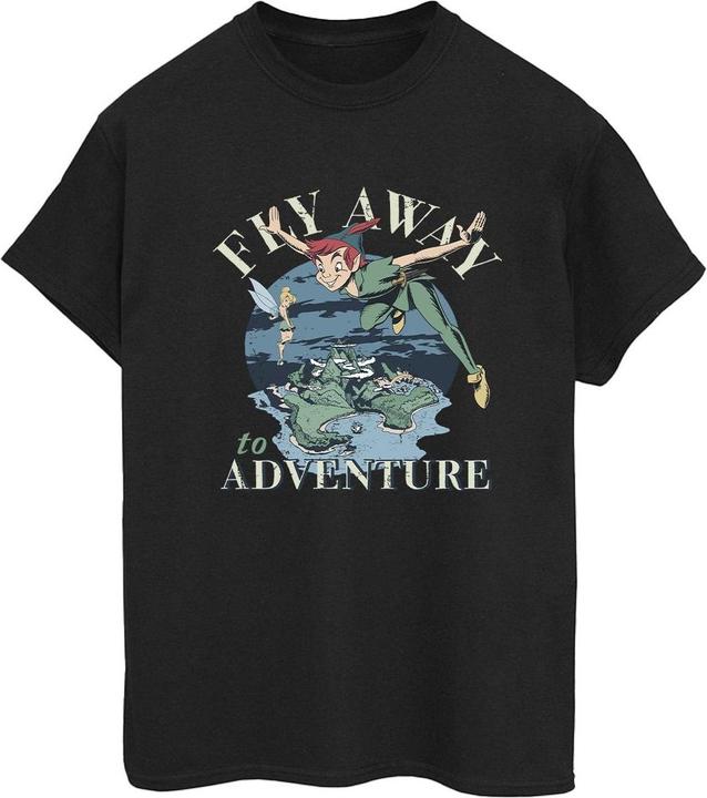 Actual product image Disney Womens/Ladies Peter Pan Fly Away To Adventure Cotton Boyfriend T-Shirt (3XL)