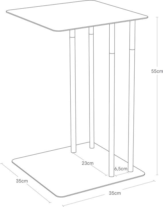 Actual product image Yamazaki PLAIN sofa table (35 x 55 x 35 cm)
