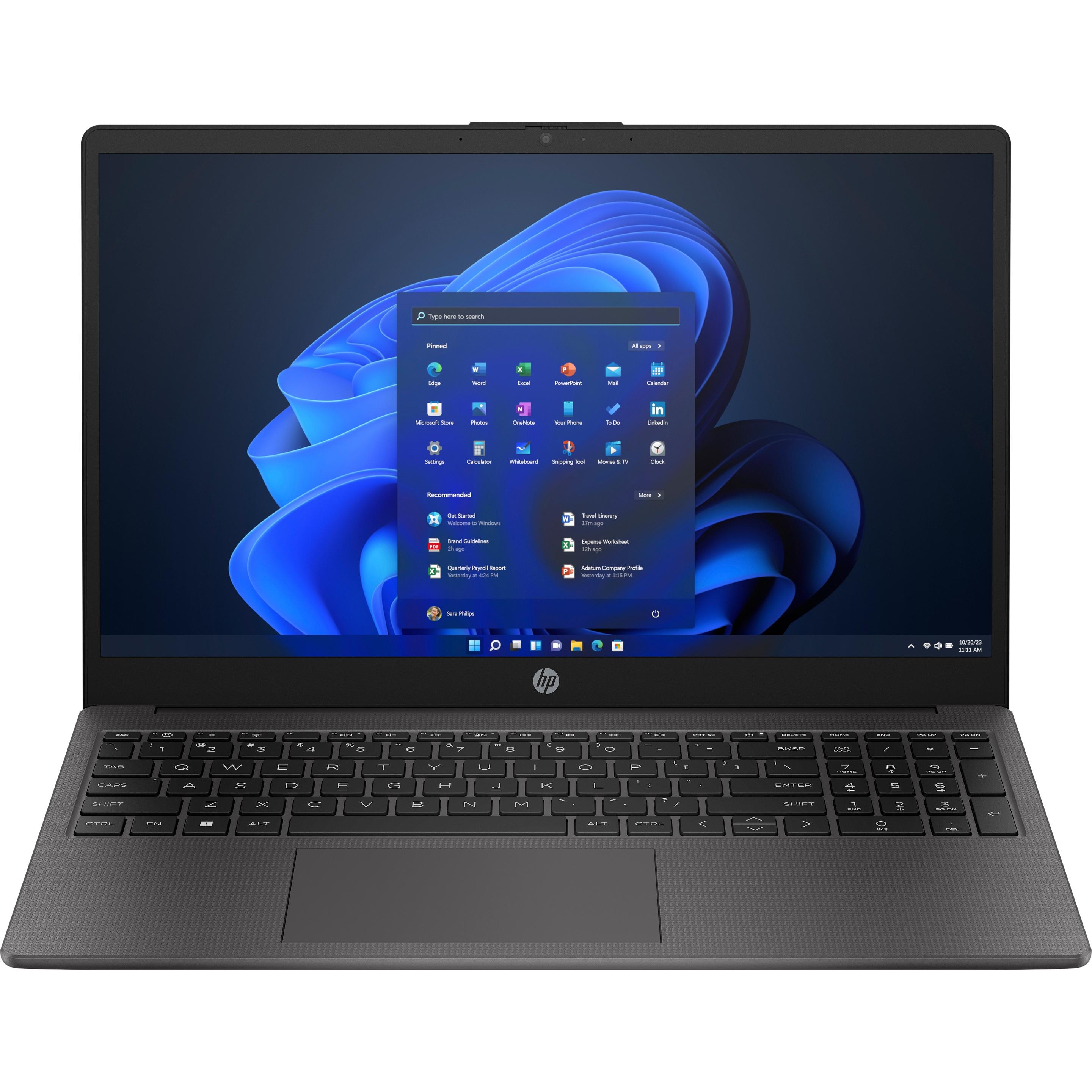 HP 255 G10 (15.60", AMD Ryzen 5 7520U, 8 GB, 512 GB, DE), Notebook, Schwarz