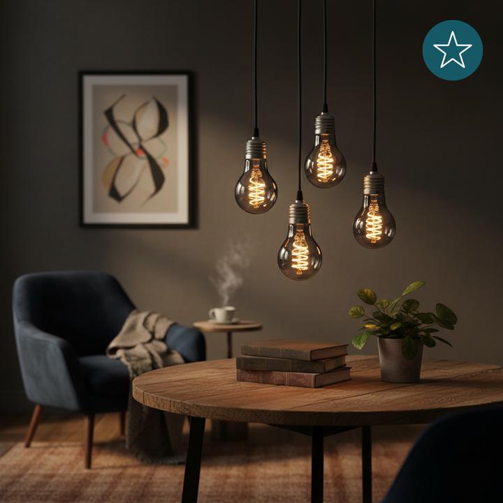 Immagine prodotto Luxula Lampada a filamento LED, SPIRALE, lampadina, E27, 4W, 40lm, 1800K, dimmerabile (E27, 40 lm, 1 x)