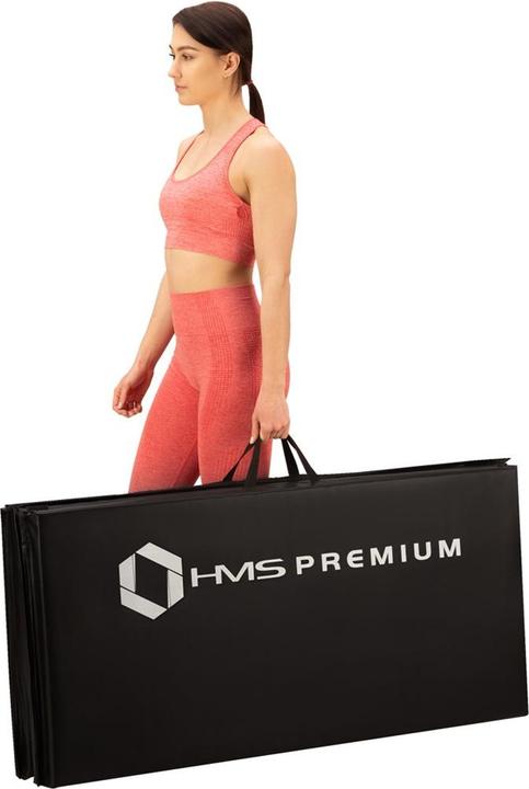 Actual product image HMS Folding gymnastics mat Premium MGS01 2400x1200mm, black (50 mm)