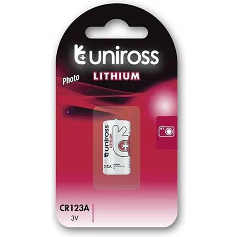 Uniross Lithium CR123A 3V - BL1 (1 pz., RCR123A, 1500 mAh), Batterie + pile