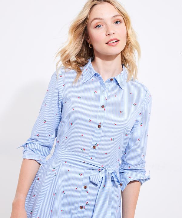 Actual product image Joe Browns PETITE Cherry Striped Shirt Dress (38)