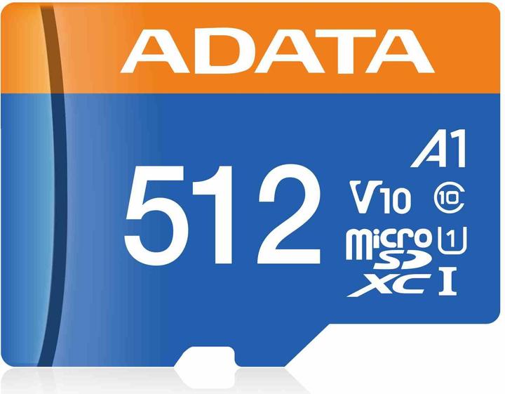 Actual product image Adata Premier 512GB microSDXC (UHS-I U1, Class 10, V10, A1) (512 GB, microSDXC, U1, UHS-I)