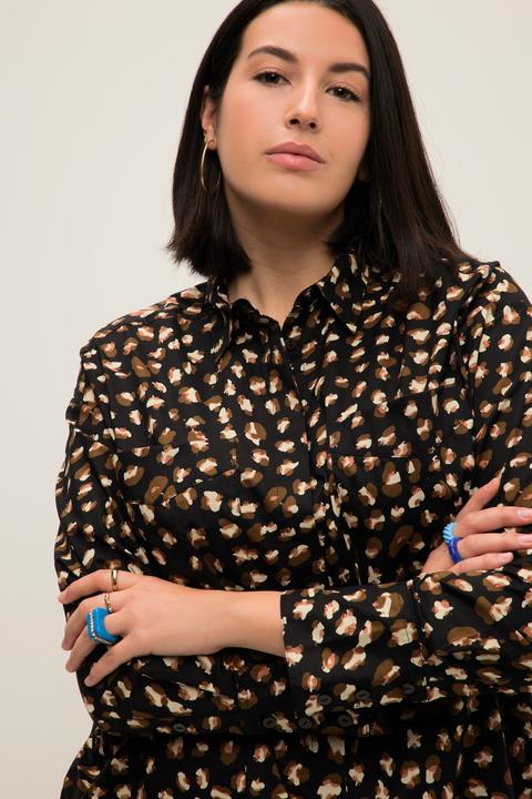 Immagine prodotto Studio Untold Camicia dal taglio oversize con collo da camicia, maniche lunghe e stampa leopardata (46, 48)