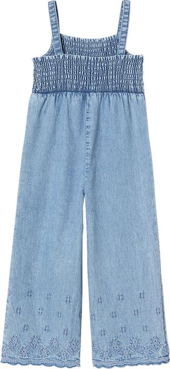 Image du produit Vertbaudet Mädchen Jumpsuit aus Light-Denim mit gestickten Blumen (116)