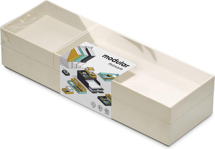 Actual product image Moxom Container set Modular Tray, 250x80x55mm, 3-piece, white