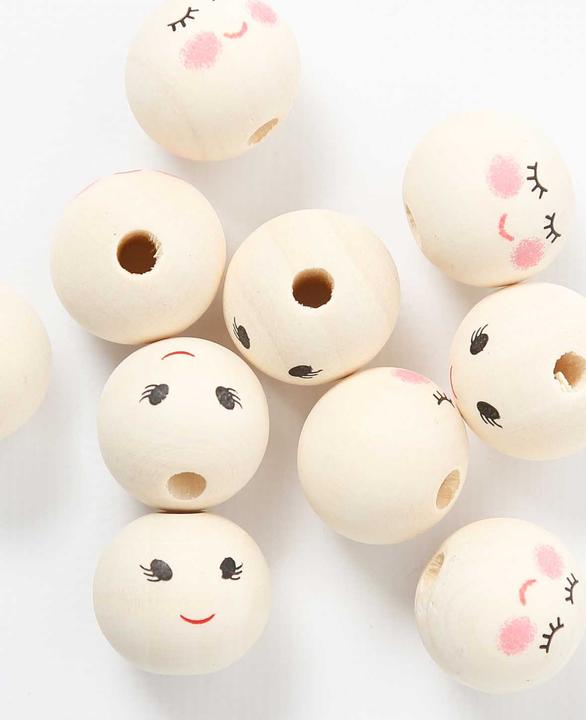 Immagine prodotto I Am Creative Holzperlen Gesicht, Träumend