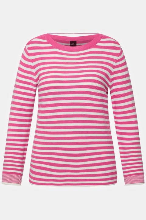 Image du produit Laurasøn Pullover, Feinstrick, Ringel, U-Boot-Ausschnitt, Langarm (M)