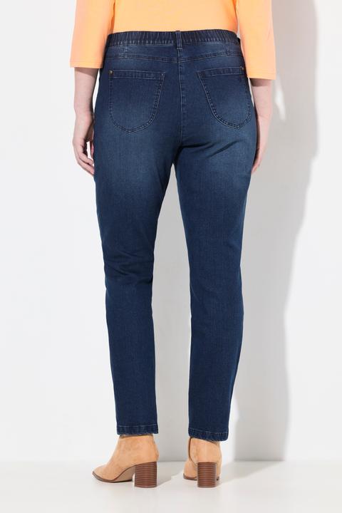 Immagine prodotto Ulla Popken Jeans modello Mia con ricami, cintura comoda e denim elasticizzato (58)