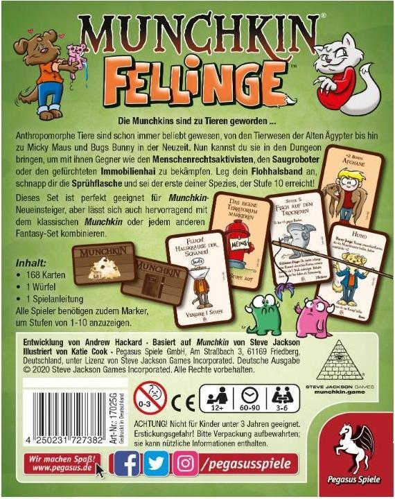 Produktbild Pegasus Kartenspiel Munchkin Fellinge (Deutsch)