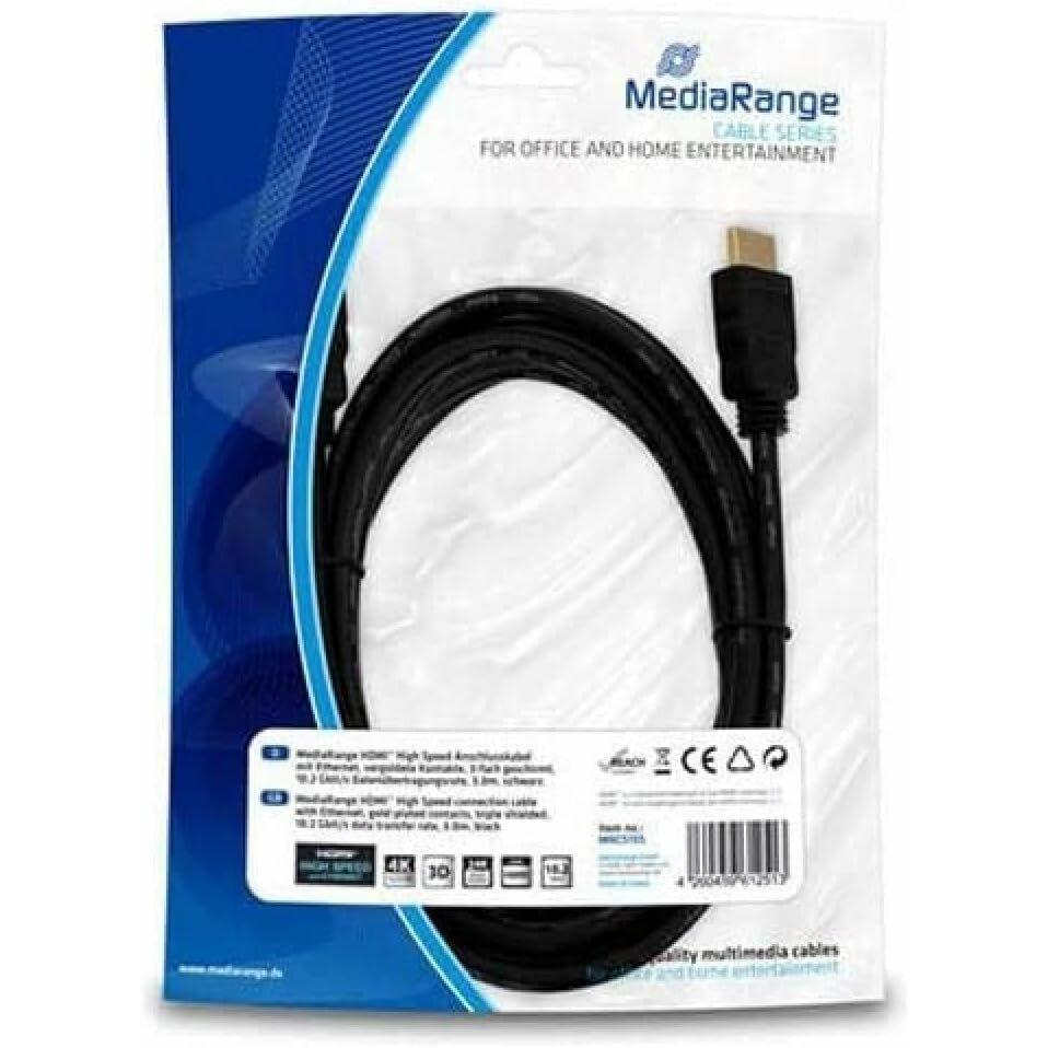 Thumbnail - MediaRange HDMI (Typ A) — HDMI (Typ A) (3 m, HDMI), Video Kabel
