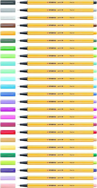 Produktbild STABILO point 88 Fineliner (Mehrfarbig, 5 x)