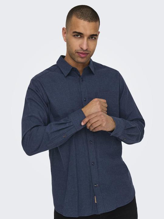 Produktbild Only & Sons Normal geschnitten Hemdkragen Hemd Hemd (XXL)