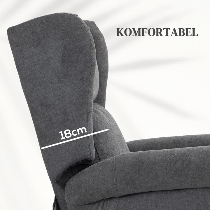 Image du produit Homcom Aufstehsessel Polyester, Holz Dunkelgrau