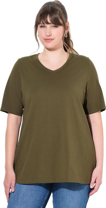 Produktbild Ulla Popken T-Shirts, 2er-Pack, V-Ausschnitt, Halbarm (50, 52)