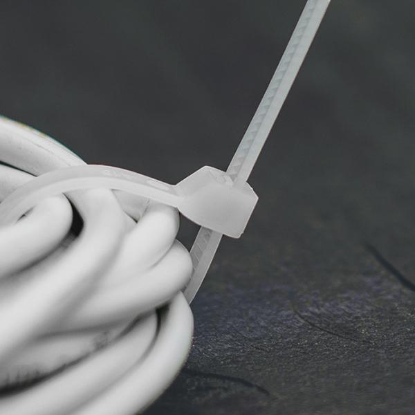 Immagine prodotto Bradas 100 pezzi di fascette per cavi professionali trasparenti 7,6 x 350 mm in nylon di qualità (350 mm, 100 pz.)