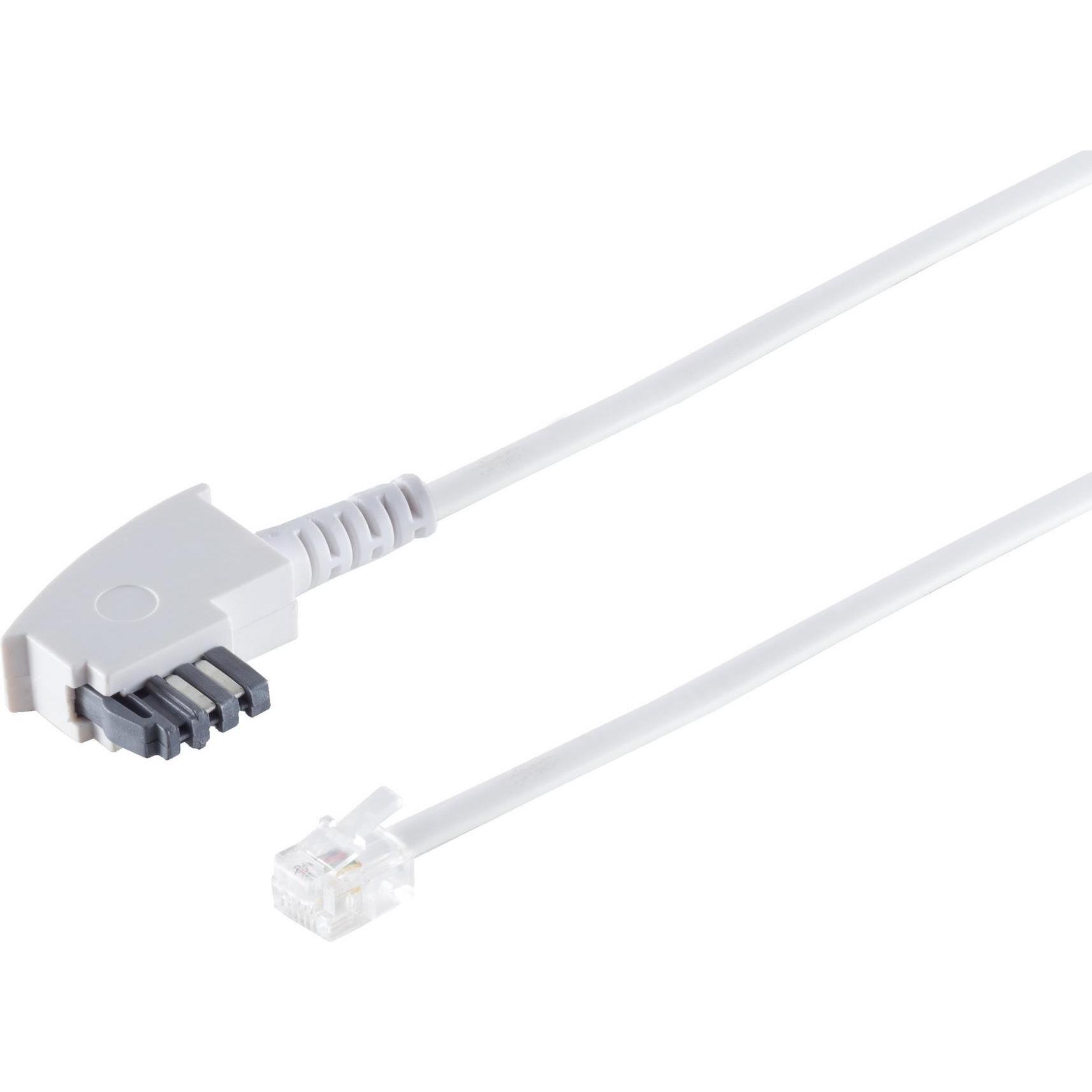 Thumbnail - Shiverpeaks S/CONN maximum connectivity Telefonanschlusskabel-TAE N-Stecker auf Westernstecker 6/4, weiß, 10,0m, Telefon...