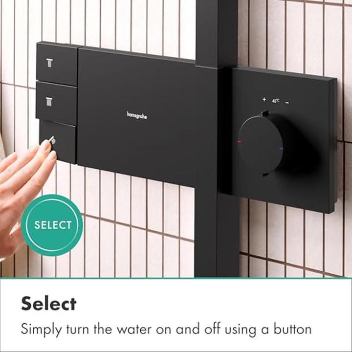 Actual product image hansgrohe Raindance Alive S EcoSmart Thermostatic Shower System with Rain and PowderRain Jets