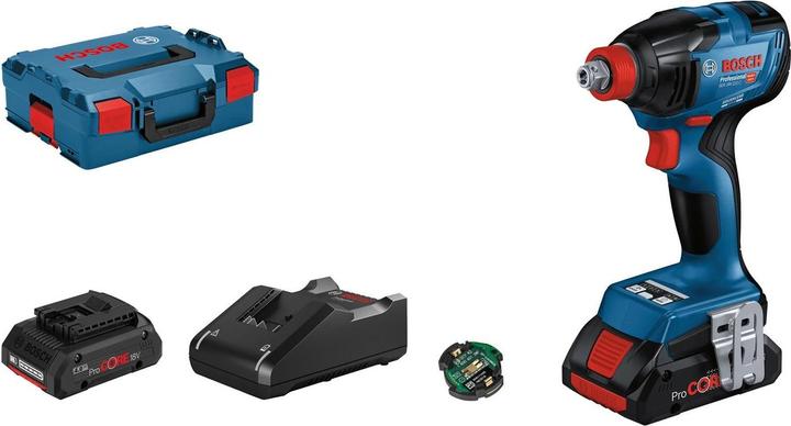Clé à chocs sans fil GDX 18V-210 C, Chargeur, 2 x 4.0Ah batterie, Valises