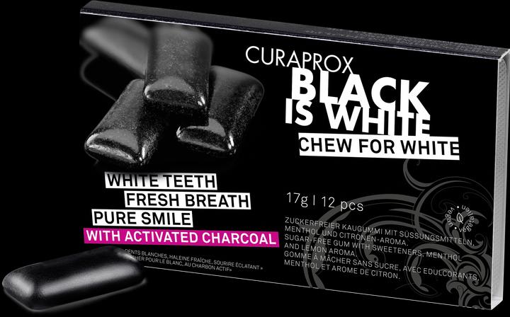 Produktbild Curaprox Black Is White Kaugummi (12 Stk., 23 g)