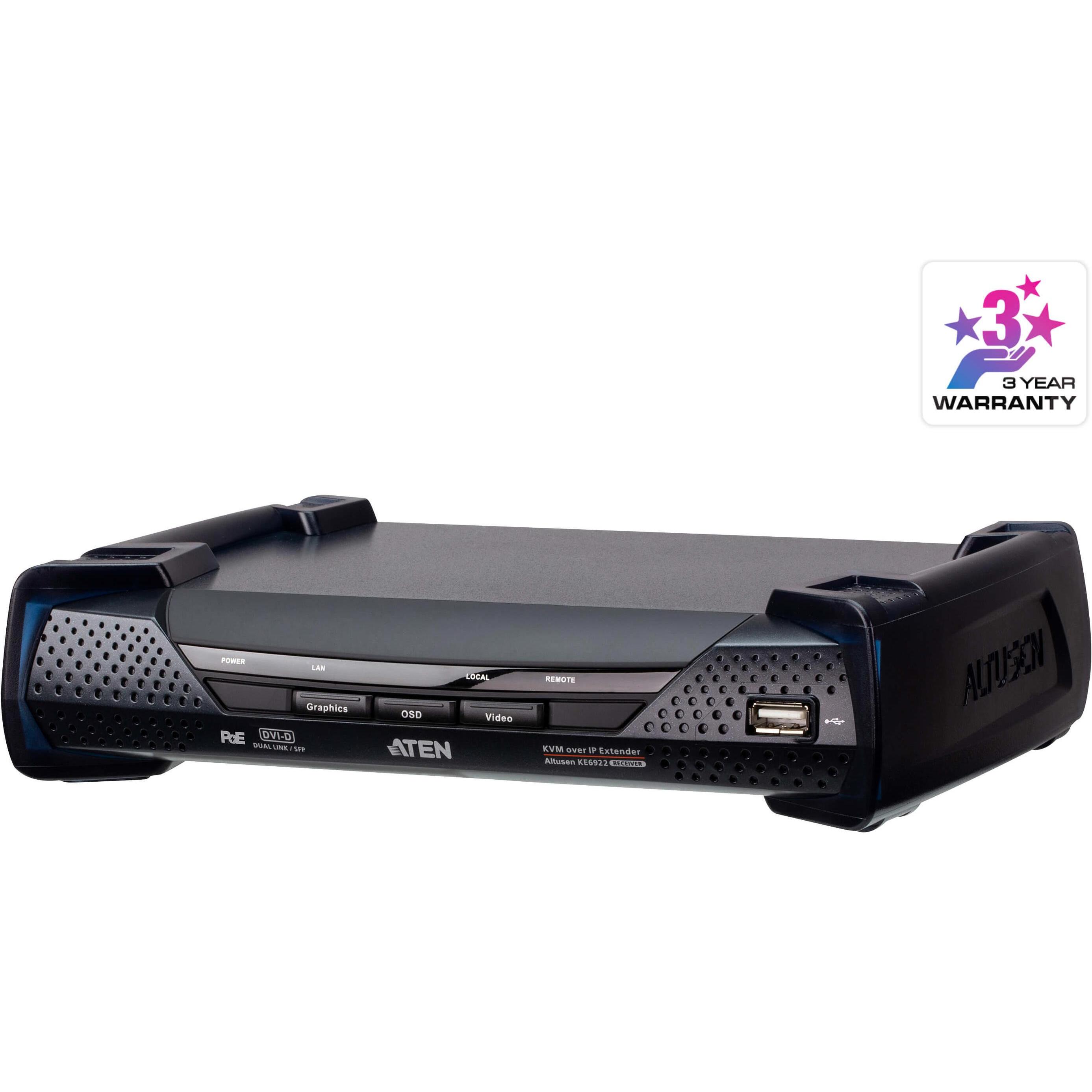 Aten KVM-Extender, DVI, KVM Switch, Schwarz