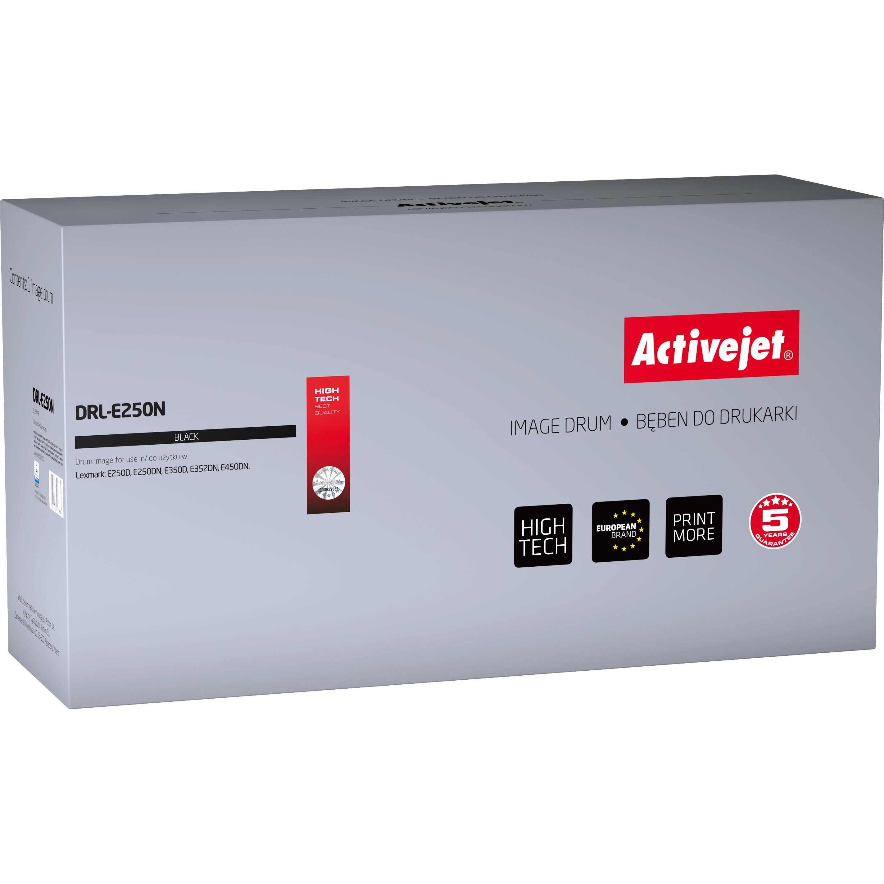 Activejet, Toner, DRL-E250N Trommel (Ersatz für Lexmark E250X22G Höchste 30000 seiten ) (BK)