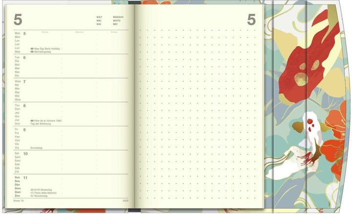 Actual product image Neumann N NEUMANNVERLAGE - Japanese Papers 2025 Diary, 10x15cm, pocket diary with magnetic closure and (10 x 15 cm, German)