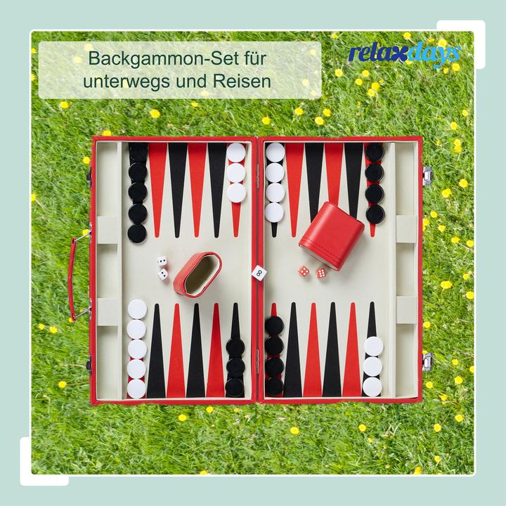 Produktbild Relaxdays Backgammon-Koffer