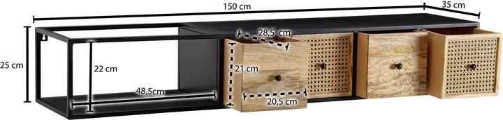 Image du produit Wohnling Tombante (150 x 35 x 25 cm)