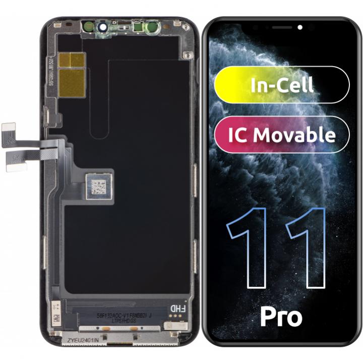 Zy Display Unit für iPhone 11 Pro, In-Cell IC Version, Schwarz (Apple iPhone 11 Pro)