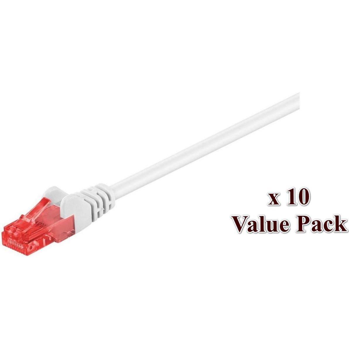 MicroConnect V-UTP603WVP Cat6 U/UTP (UTP) Weiss Netzwerkkabel (U/UTP, CAT6, 3 m), Netzwerkkabel