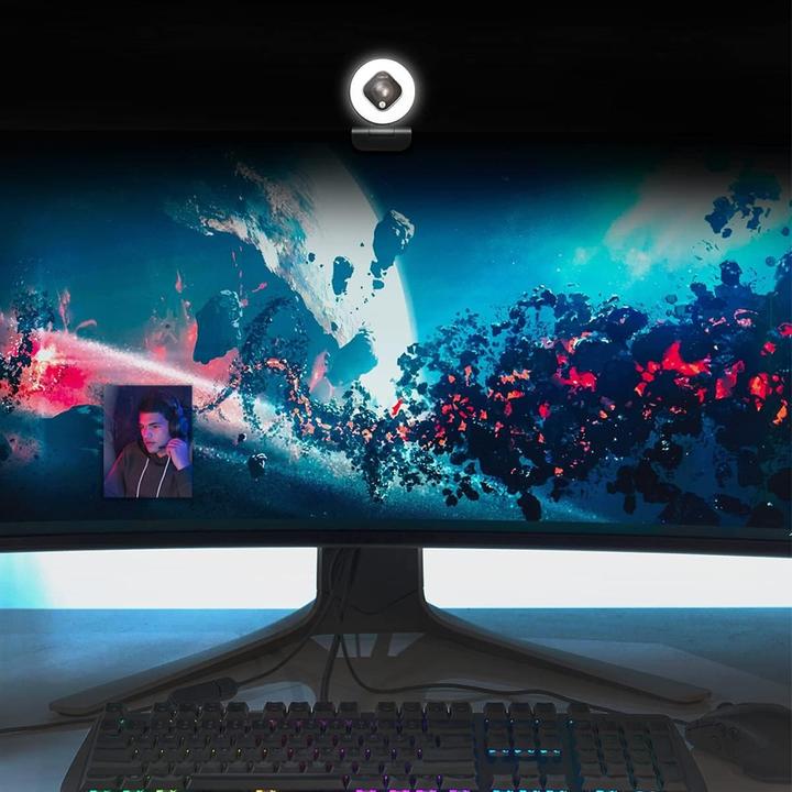 Produktbild LogiLink UA0384 Webcam LL1 Stream, USB 2.0, HD 1920x1080, 76 degree, black (2.10 Mpx)