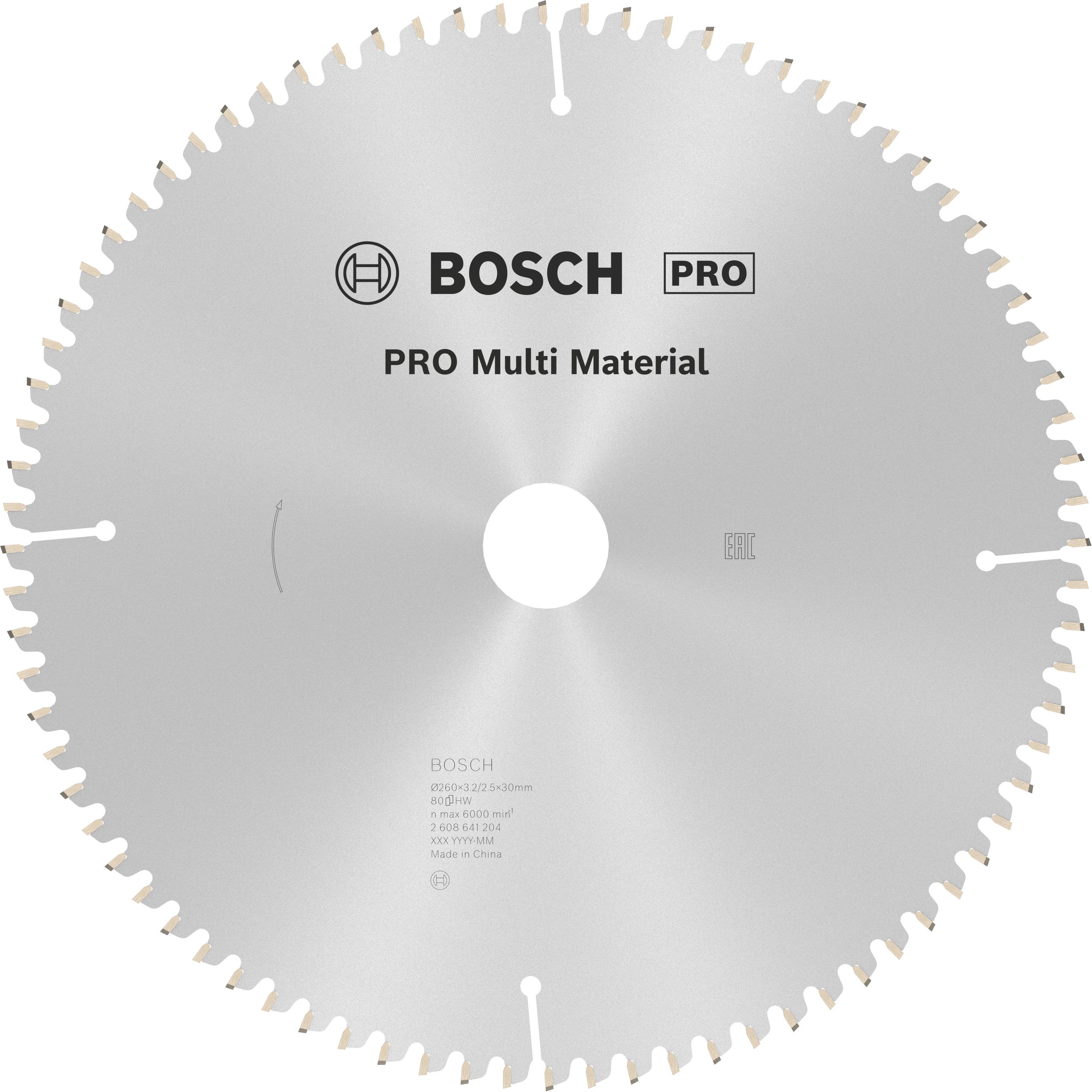 Thumbnail - Bosch Professional Zubehör, Sägeblatt, PRO Multi Material Kreissägeblatt, 260 x 3,2 x 30 mm