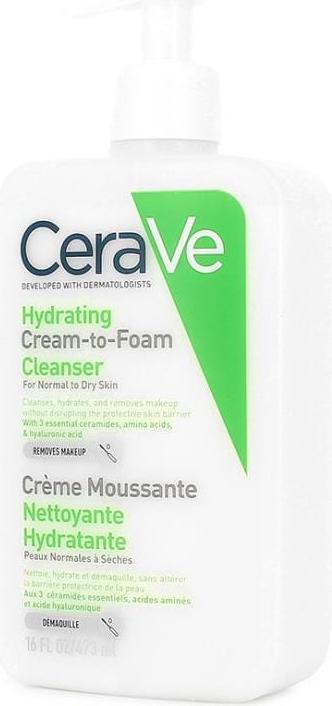 Actual product image CeraVe Moisturising foaming cleansing cream for the face - 473 ml (Cleansing lotion, 473 ml)
